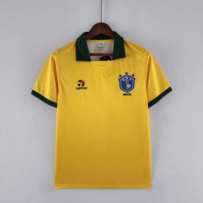 Camiseta Brasil Local 1988 Hombre (Retro) - Versión Hincha