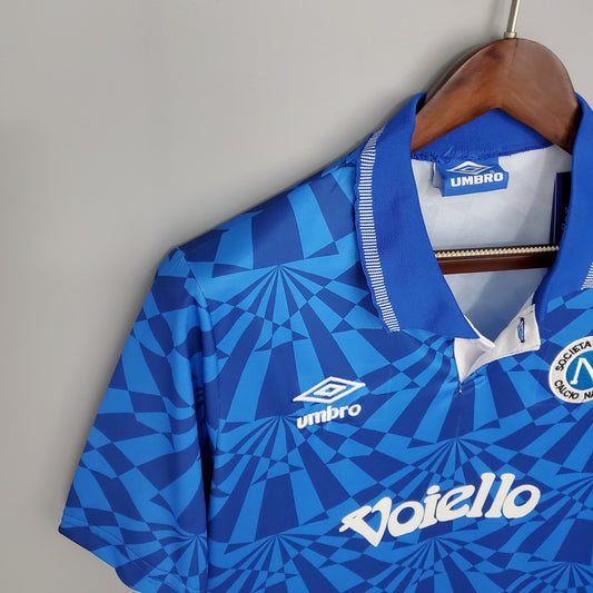 Camiseta Napoli I 91/92 Hombre (Retro) - Versión Hincha