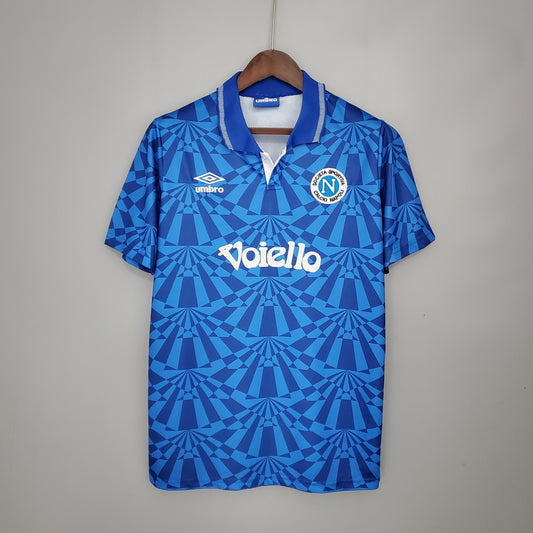Camiseta Napoli I 91/92 Hombre (Retro) - Versión Hincha