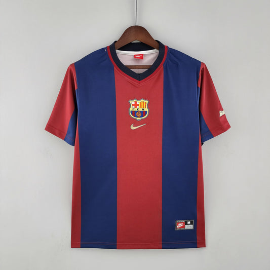 Camiseta Barcelona I 98/99 Hombre (Retro) - Versión Hincha