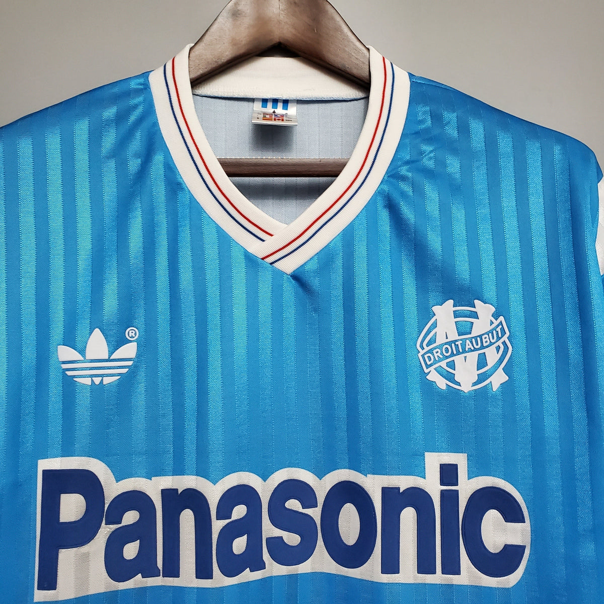 Camiseta Olympique Marseille Visitante 1990 Hombre (Retro) - Versión Hincha
