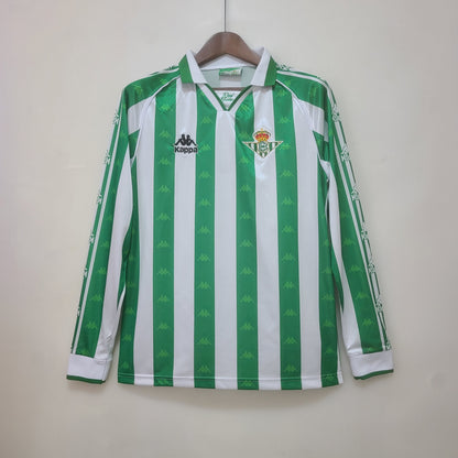 Camiseta Real Betis I 95/97 Hombre (Retro) Manga Larga - Versión Hincha