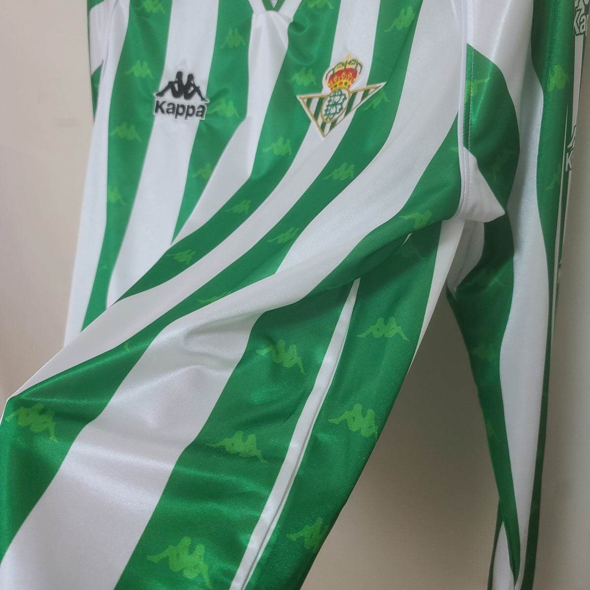 Camiseta Real Betis I 95/97 Hombre (Retro) Manga Larga - Versión Hincha