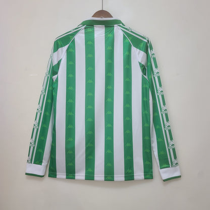 Camiseta Real Betis I 95/97 Hombre (Retro) Manga Larga - Versión Hincha