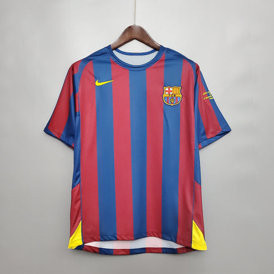Camiseta Barcelona Local 2006 Uefa Hombre (Retro) - Versión Hincha