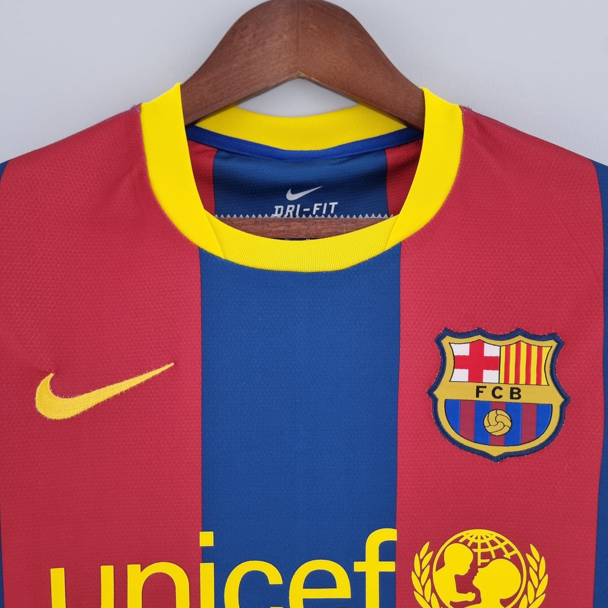Camiseta Barcelona I 10/11 Hombre (Retro) Manga Larga - Versión Hincha