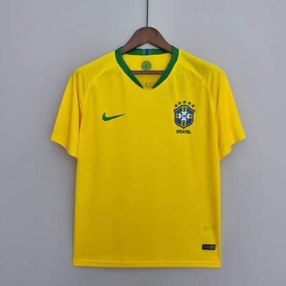 Camiseta Brasil Local 2018 Hombre (Retro) - Versión Hincha