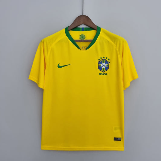 Camiseta Brasil Local 2018 Hombre (Retro) - Versión Hincha