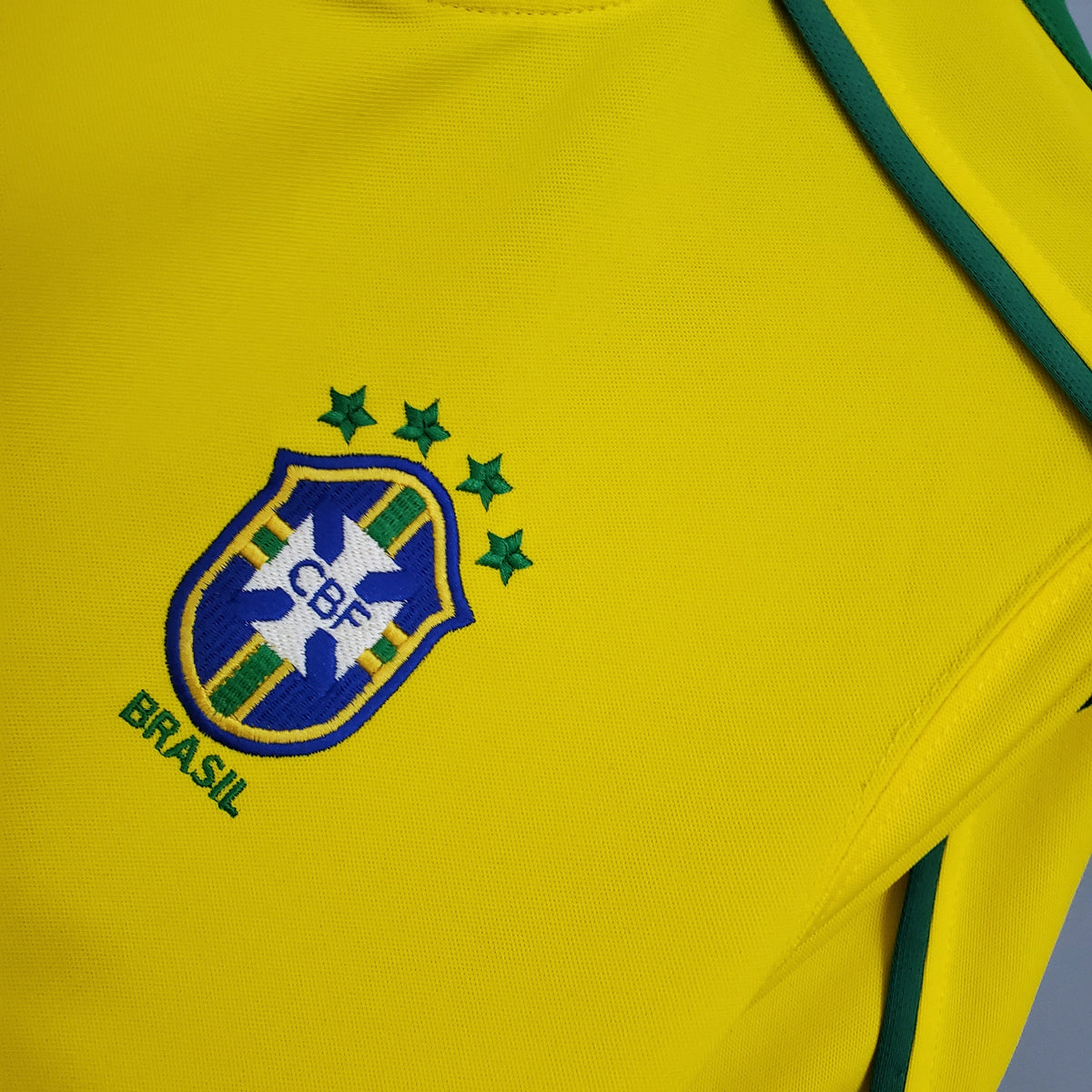 Camiseta Brasil I 98 Hombre (Retro) - Versión Hincha