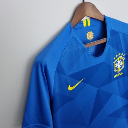 Camiseta Brasil Visitante 2018 Hombre (Retro) - Versión Hincha